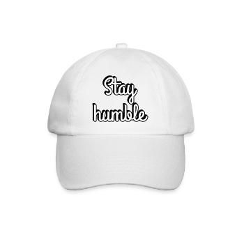 Stay Humble Script Typography - Baseball Cap - white/white - Front