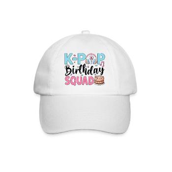 K-Pop Birthday Squad - Baseball Cap - white/white - Front