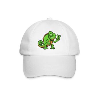 Chameleon Gentleman Peace Sign - Baseball Cap - white/white - Front