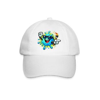 Éclaboussure de peinture joyeuse avec lunettes de soleil - Casquette classique - blanc/blanc - Devant