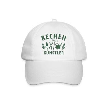 Rechen Künstler - Retro Gärtner Natur - Baseballkappe - Weiß/Weiß - Vorne