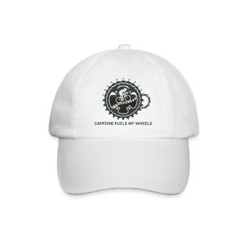 Caffeine Fuels My Wheels Cycling Tee - Baseball Cap - white/white - Front