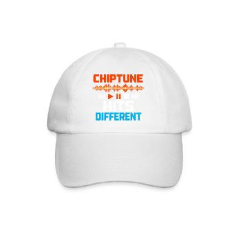 Chiptune shoots differently | 8-Bit Music Humor - Baseball Cap - white/white - Front