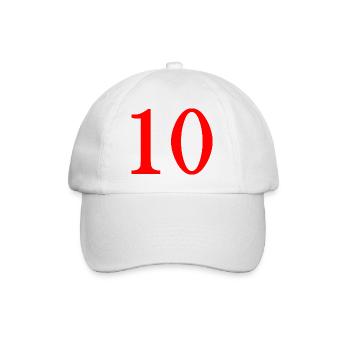 10. 10 YEARS. 10th ANNIVERSARY. 10 YEAR ANNIVERSARY. - Baseball Cap - white/white - Front