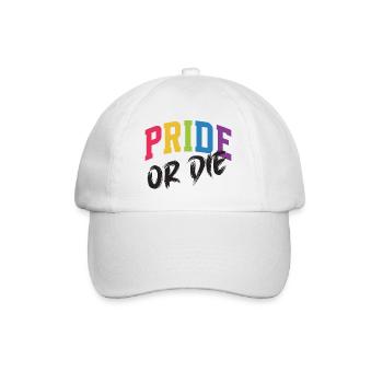 LGBT Pride Month - Pride or Die - Baseball Cap - white/white - Front