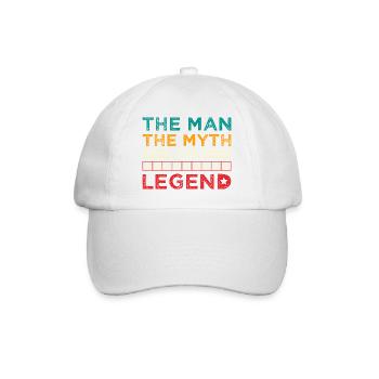 Crossword Legend The Man Myth Design - Baseballkappe - Weiß/Weiß - Vorne
