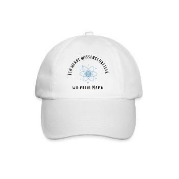Wie meine Mama - ein echter Wissenschaftler! - Baseballkappe - Weiß/Weiß - Vorne