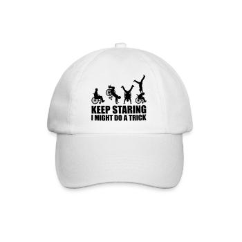 Keep an eye on this wheelchair user # - Baseball Cap - white/white - Front