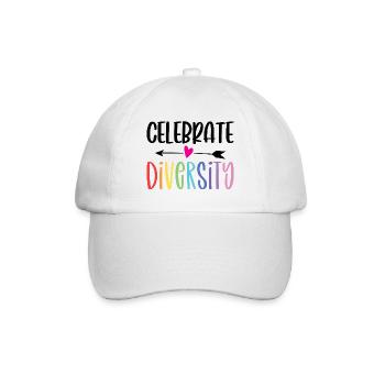 LGBT Pride Month - Celebrate Diversity - Baseball Cap - white/white - Front