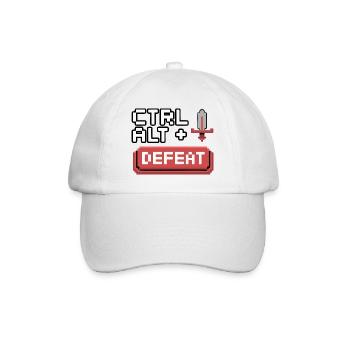 Strg Alt Entfernen Pixel Design - Baseballkappe - Weiß/Weiß - Vorne