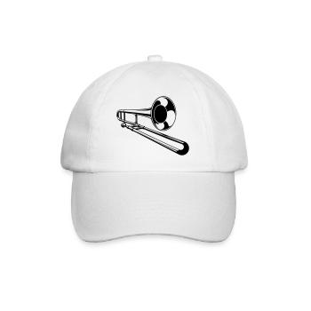Posaune - Baseballkappe - Weiß/Weiß - Vorne