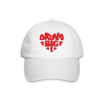 Dream Big! rot - Baseballkappe - Weiß/Weiß - Vorne