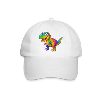 Colorful dinosaur cartoon funny animal - Baseball Cap - white/white - Front