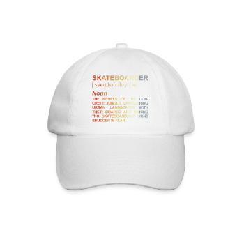 Signification de skateboarder - Casquette classique - blanc/blanc - Devant