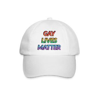 Gay Lives Matter Regenbogen - Baseballkappe - Weiß/Weiß - Vorne