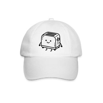 Kawaii-Toaster - Baseballkappe - Weiß/Weiß - Vorne