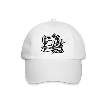 Sewing Machine Wool Knitting Sewing Handmade - Baseball Cap - white/white - Front