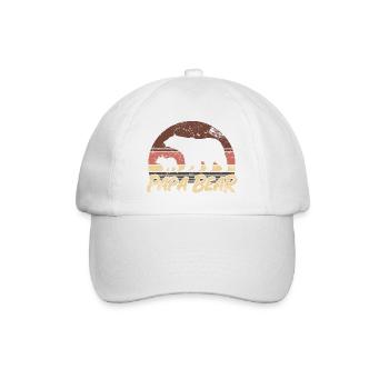 Papa Bear - Father Father's Day Gift - Baseball Cap - white/white - Front