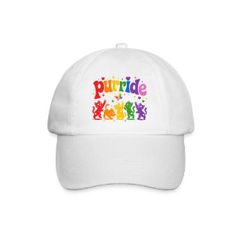 Festival des chats arc-en-ciel Purrride - Casquette classique - blanc/blanc - Devant