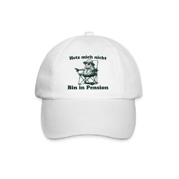 Capybara Pensionär Spruch Lustiges Geschenk - Baseballkappe - Weiß/Weiß - Vorne