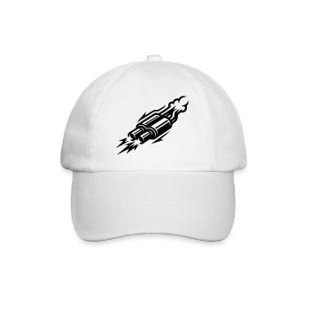 Exhaust Symbol Kmh - Baseball Cap - white/white - Front