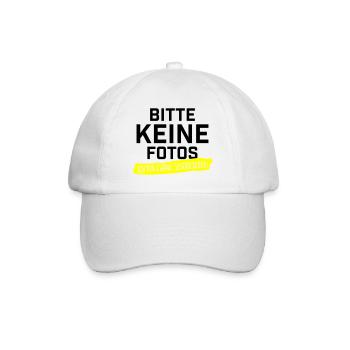 Bitte keine Fotos ich bin krankgeschrieben - Baseballkappe - Weiß/Weiß - Vorne