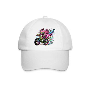 Axolotl néon à vélo - Casquette classique - blanc/blanc - Devant
