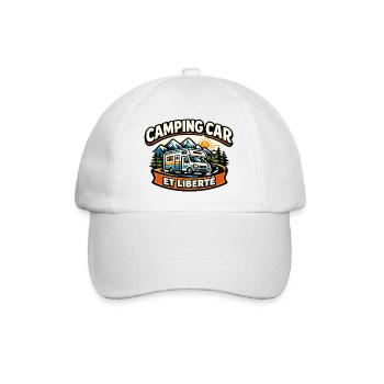 Camping-Car et Liberté Cadeau - Casquette classique - blanc/blanc - Devant