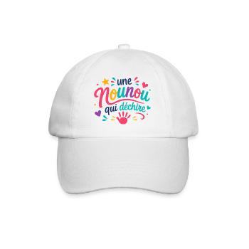 Une nounou qui déchire - Casquette classique - blanc/blanc - Devant