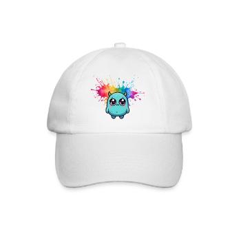 Buntes Monster - Baseballkappe - Weiß/Weiß - Vorne