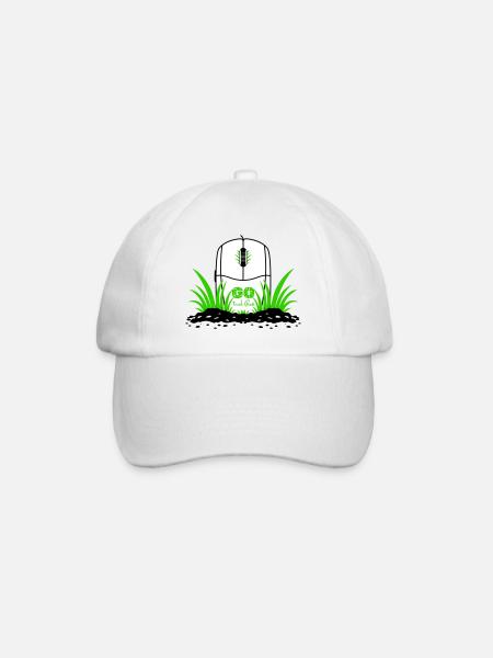 Go Touch Grass - Baseball Cap - white/white