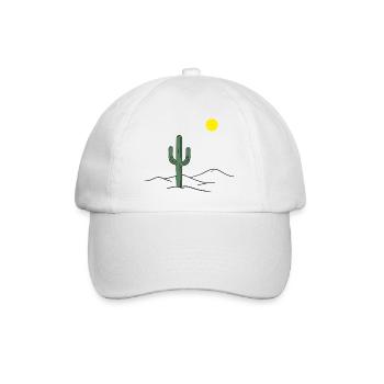 Desert cactus in the sunshine - Baseball Cap - white/white - Front