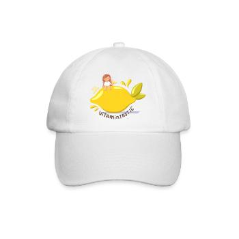 Vitamintastic Zitronen Girl - Baseballkappe - Weiß/Weiß - Vorne