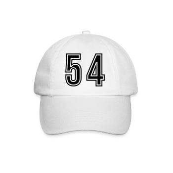 54 Symbole numérique - Casquette classique - blanc/blanc - Devant