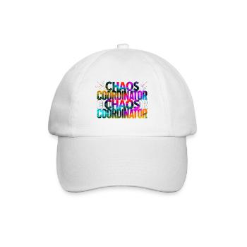 Chaos Coordinator Rainbow Color Saying - Baseball Cap - white/white - Front