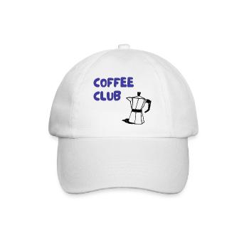 Coffee Club Mokka Illustration - Baseballkappe - Weiß/Weiß - Vorne
