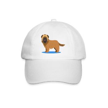 Wuscheliger Briard (Comic) - Baseballkappe - Weiß/Weiß - Vorne