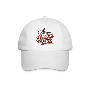 La Dolce Vita Retro Script - Baseballkappe - Weiß/Weiß - Vorne