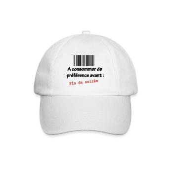 T-shirt Humour célibataire : A consommer - Casquette classique - blanc/blanc - Devant