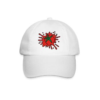 smashed tomato - Baseballkappe - Weiß/Weiß - Vorne