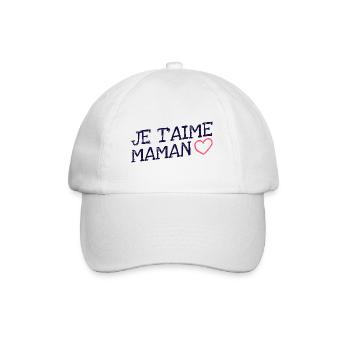 Je t'aime maman. Fête des mères - Casquette classique - blanc/blanc - Devant