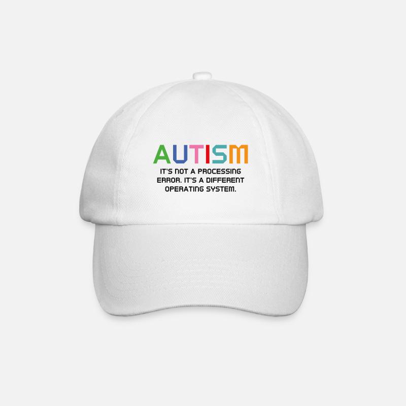 Autismus Es ist kein Verarbeitungsfehler - Baseballkappe - Weiß/Weiß