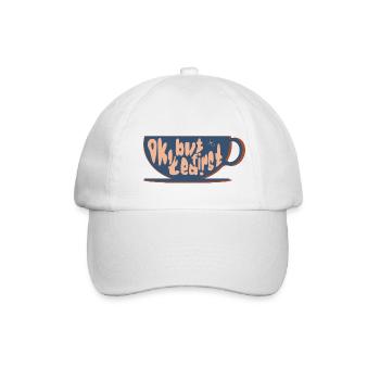But first tea - Baseballkappe - Weiß/Weiß - Vorne
