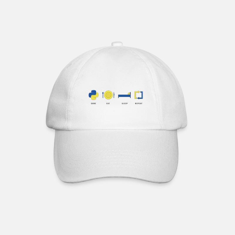 CODER PYTHON LIFE - Baseballkappe - Weiß/Weiß