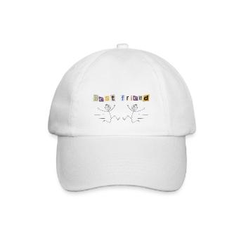 BEST FRIEND one - Baseball Cap - white/white - Front