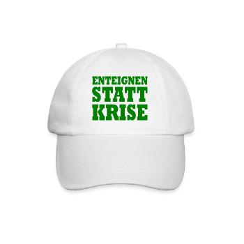 Enteignen statt krise - Baseballkappe - Weiß/Weiß - Vorne
