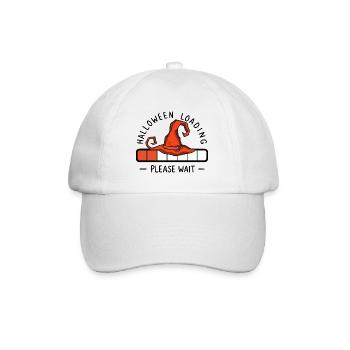 Hexenhut Spruch Halloween Loading Please Wait - Baseball Cap - white/white - Front