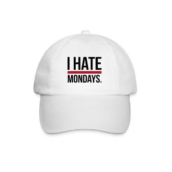 Je déteste les lundis - Casquette classique - blanc/blanc - Devant