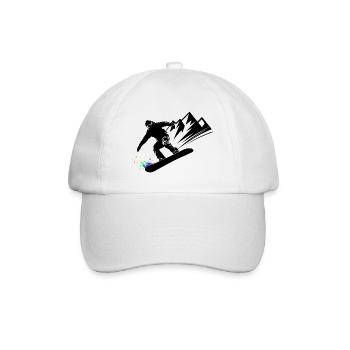 Snowboard Snowboarder Snowboard Sports d’hiver - Casquette classique - blanc/blanc - Devant