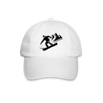 Snowboard Snowboarder Snowboard Sports d’hiver - Casquette classique - blanc/blanc - Devant